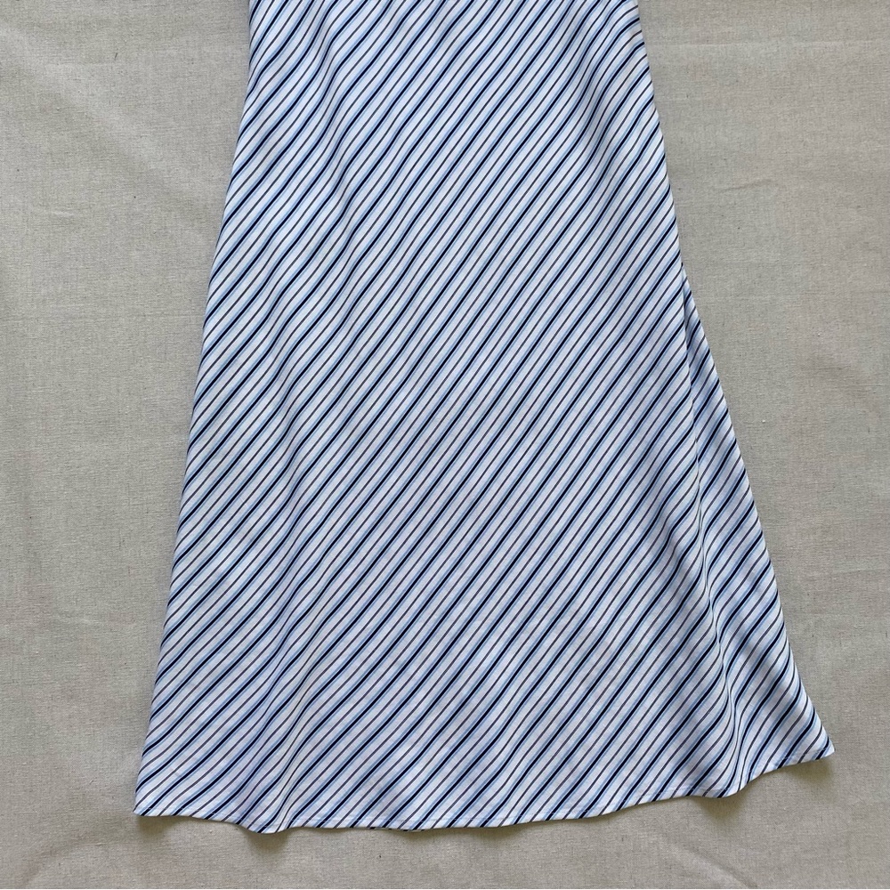 Michael Kors Striped Slip Midi Dress Adjustable Spaghetti Straps - Picture 5 of 15